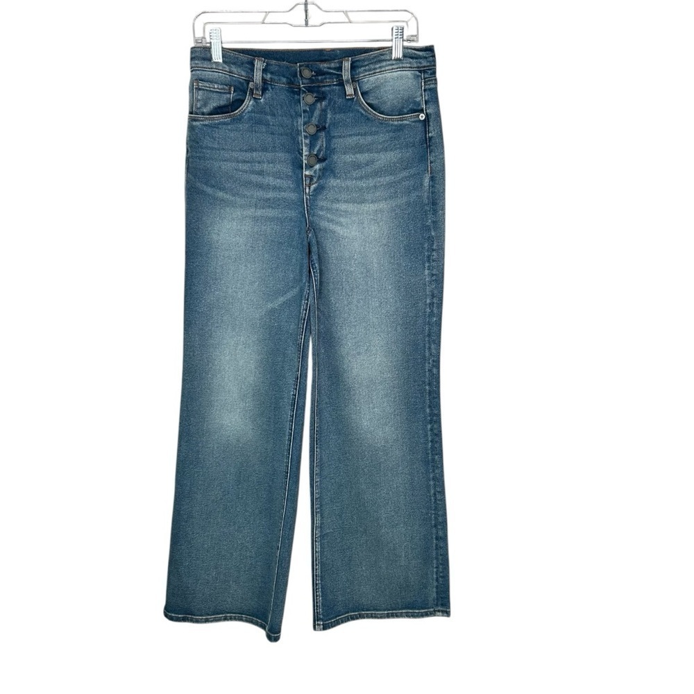 Blanc NYC Women’s The Christie Jeans Size 28 High Rise Crop Wide Leg Denim